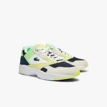 Lacoste Storm 96 Lo Suede and Mesh Sneakers - Tenisky Pánské Tmavě Blankyt / Světle Blankyt | CZ-YrV